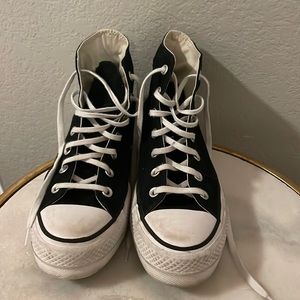 Black Platform Converse Size 8